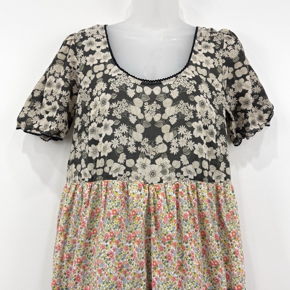 Natural Life Lucia Maxi Dress Womens M Mixed Media Cottagecore Prairie Peasant - Picture 10 of 15